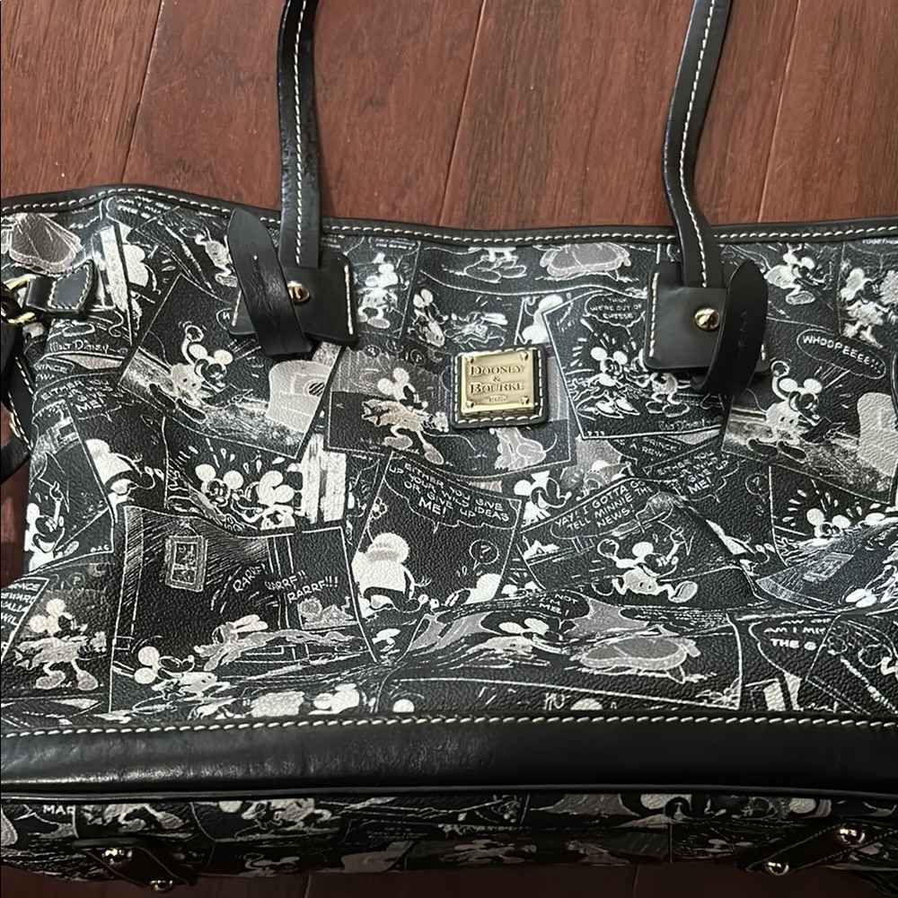 Disney Black and White Collage Tote